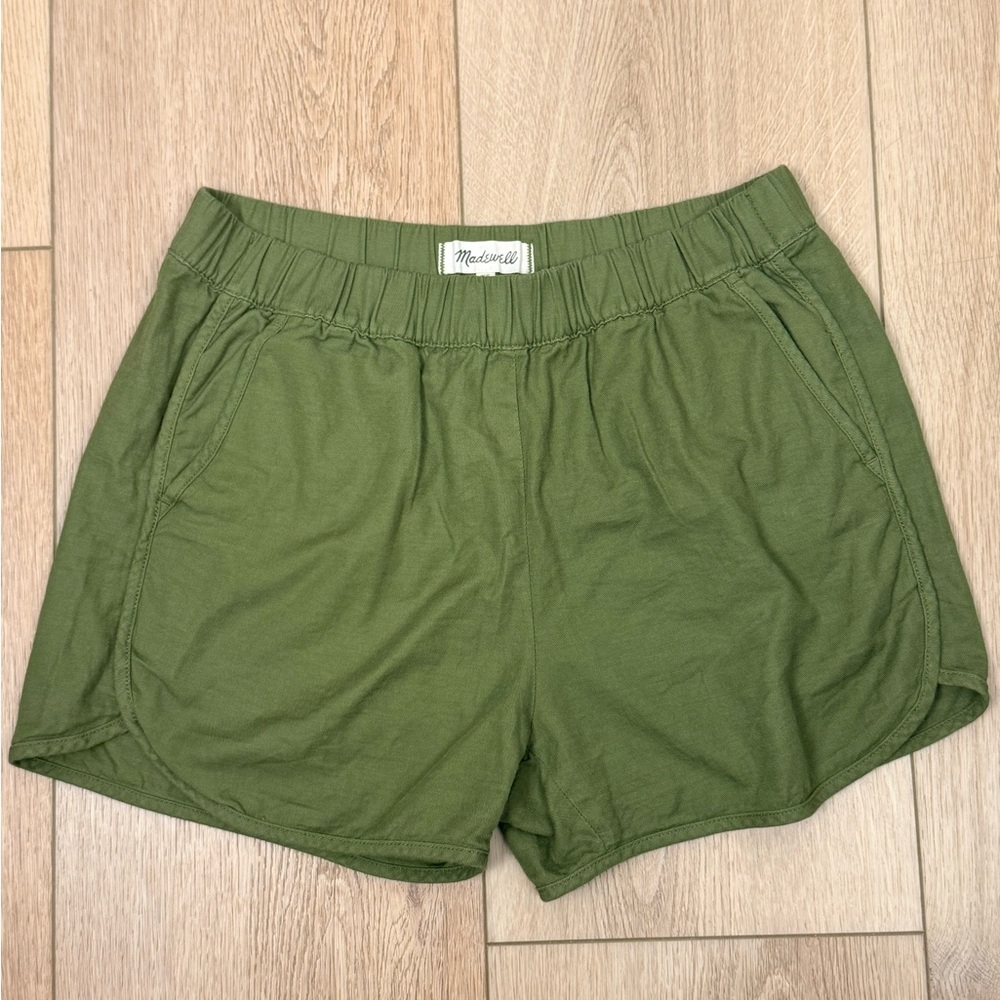Madewell Green Cotton Blend Pull-on Shorts Size XS 3” Inseam